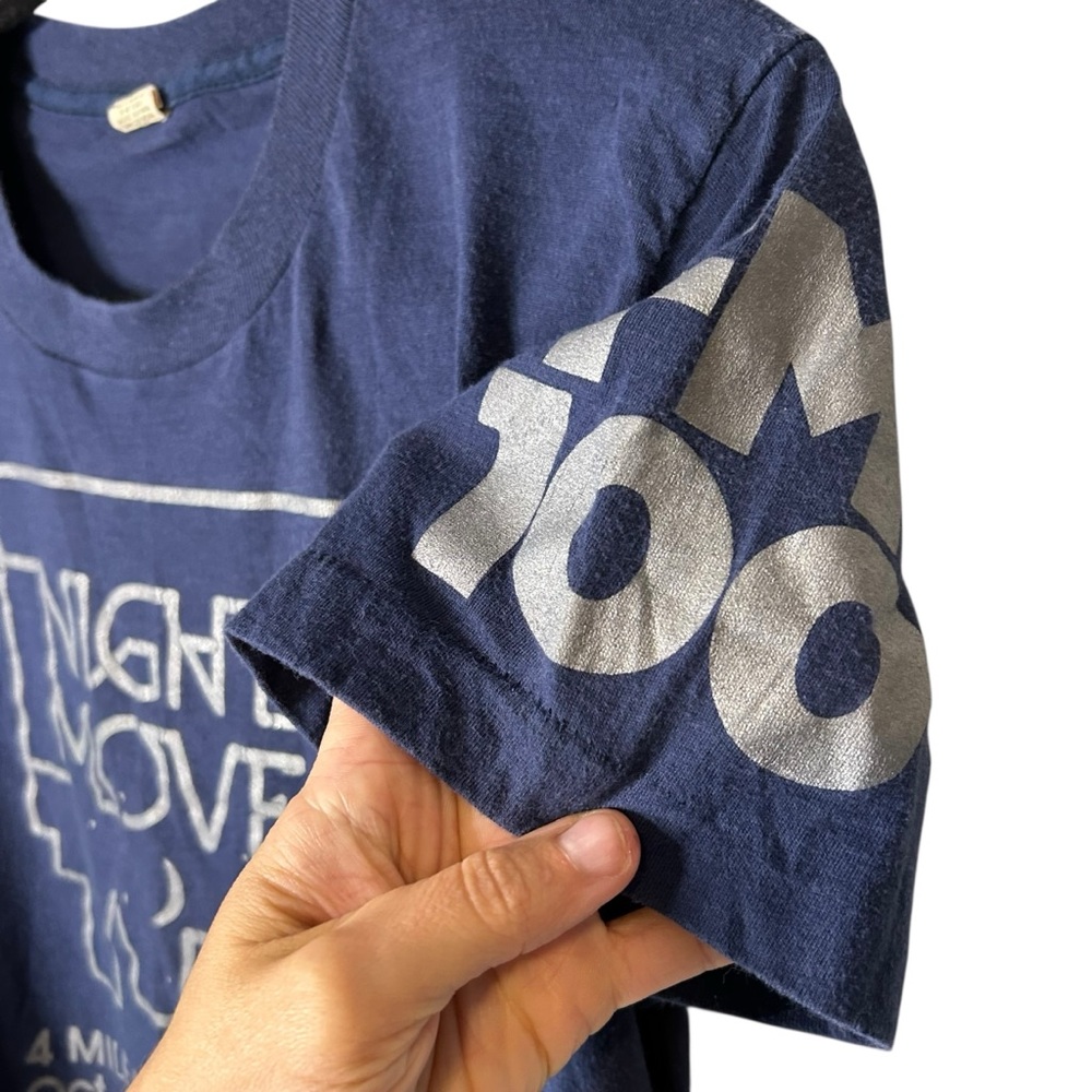Vintage 1983 Screen Stars Night Moves Fun Run Tee USA Single Stitch Large - Picture 4 of 9